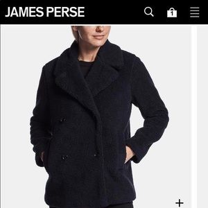 JAMES PERSE BLUE SHERPA PEACOAT